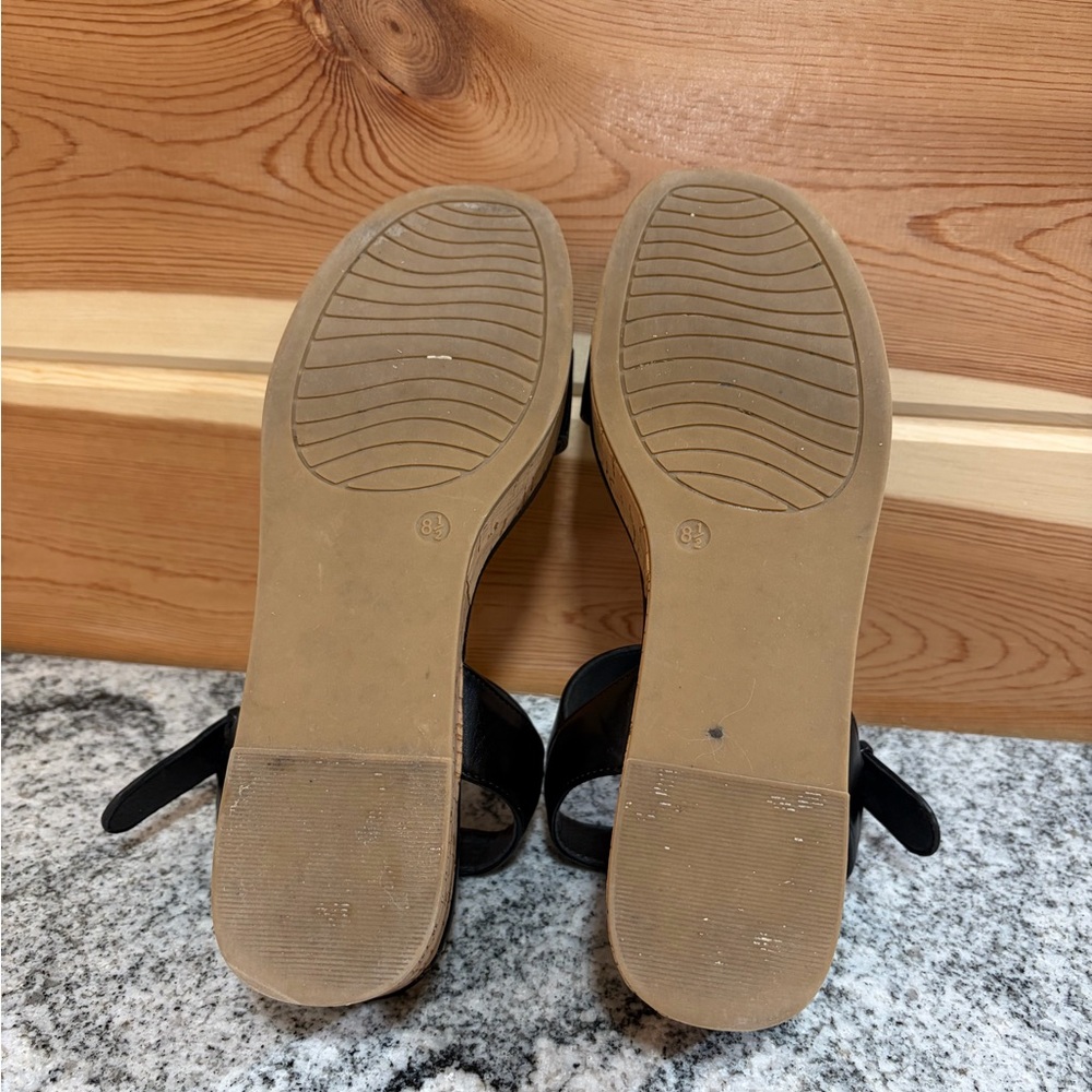 Xappeal Black Cork Platform Sandals - Picture 6 of 6